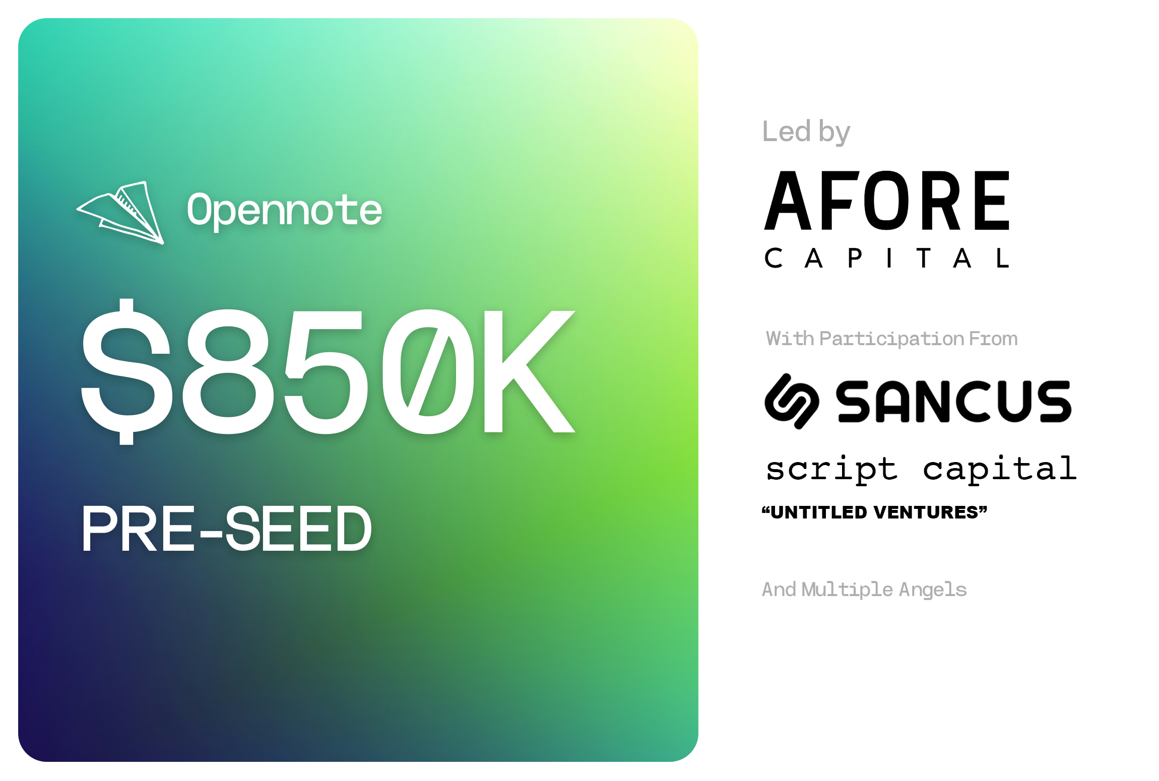 Opennote raises an $850K pre-seed round
